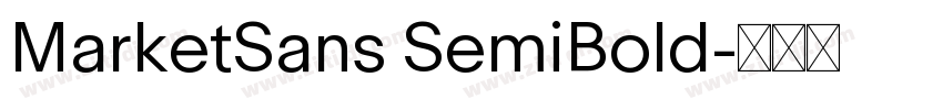 MarketSans SemiBold字体转换
